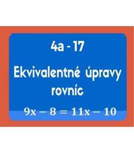 Ekvivalentne upravy rovnice