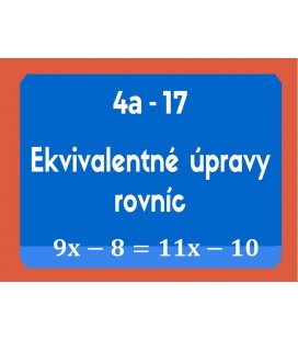 Ekvivalentne upravy rovnice