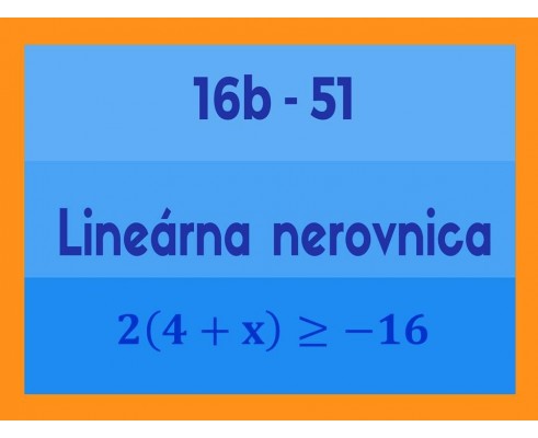 Lineárne rovnice a nerovnice