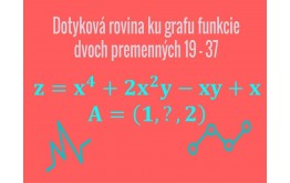 Dotyková rovina ku grafu funkcie dvoch premenných