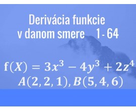 Derivácie funkcie v danom smere