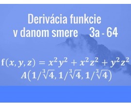 Derivácie funkcie v danom smere