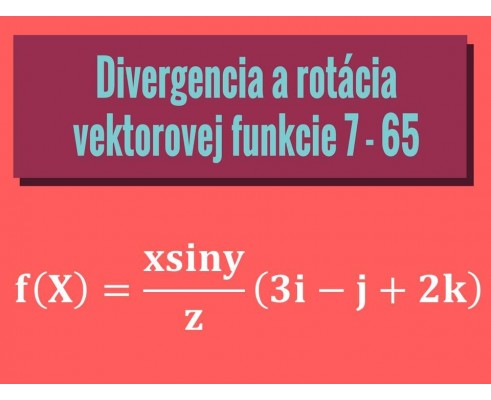Divergencia a rotácia vektorovej funkcie