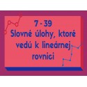 Slovné úlohy, ktoré vedú k lineárrnej rovnici