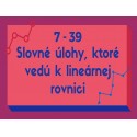 Slovné úlohy, ktoré vedú k lineárrnej rovnici