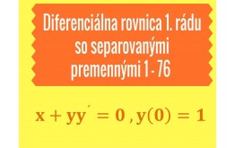 Diferenciálna rovnica 1.rádu so separovanými premennými