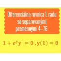 Diferenciálna rovnica 1.rádu so separovanými premennými