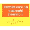 Diferenciálna rovnica 1.rádu so separovanými premennými