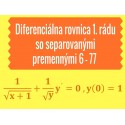 Diferenciálna rovnica 1.rádu so separovanými premennými