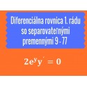 Diferenciálne rovnice 1.rádu so separovateľnými premennými