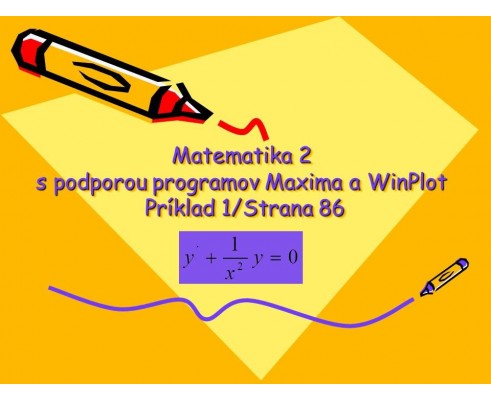 Diferenciálna rovnica 1. rádu bez pravej strany 