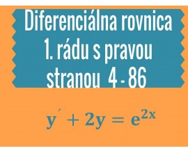 Diferenciálna rovnica 1. rádu s pravou stranou 