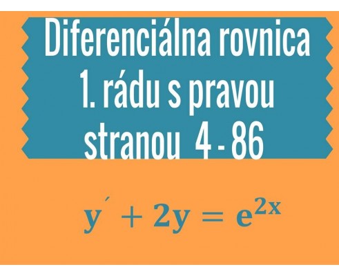 Diferenciálna rovnica 1. rádu s pravou stranou 
