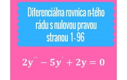 Diferenciálna rovnica n-tého rádu s nulovu pravou stranou