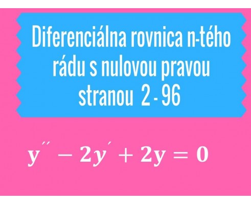 Diferenciálna rovnica n-tého rádu s nulovu pravou stranou