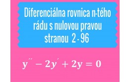 Diferenciálna rovnica n-tého rádu s nulovu pravou stranou