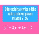 Diferenciálna rovnica n-tého rádu s nulovu pravou stranou