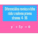 Diferenciálna rovnica n-tého rádu s nulovu pravou stranou