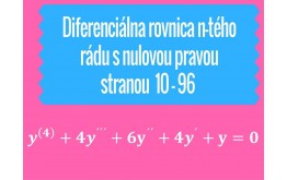 Diferenciálna rovnica n-tého rádu s nulovu pravou stranou