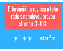 Diferenciálna rovnica n-tého rádu s nenulovu pravou stranou