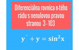 Diferenciálna rovnica n-tého rádu s nenulovu pravou stranou