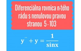 Diferenciálna rovnica n-tého rádu s nenulovu pravou stranou