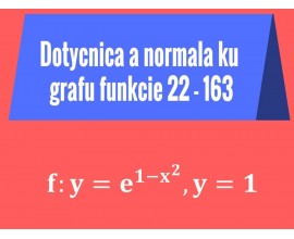 Dotyčnice a normály ku grafu funkcie