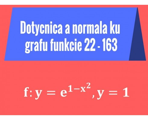 Dotyčnice a normály ku grafu funkcie