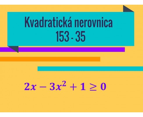 Kvadratická nerovnica
