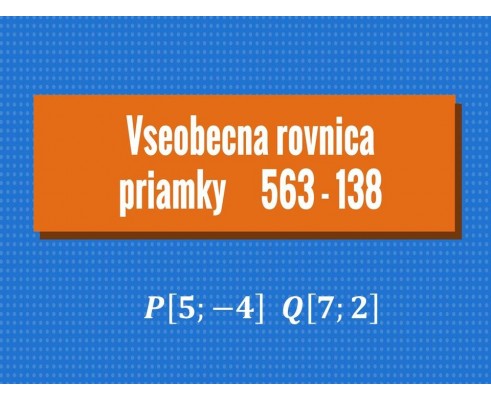 Všeobecná rovnica priamky