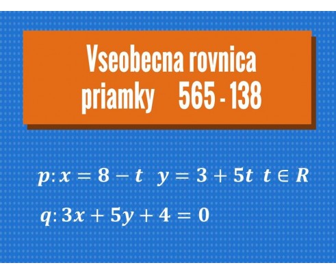 Všeobecná rovnica priamky