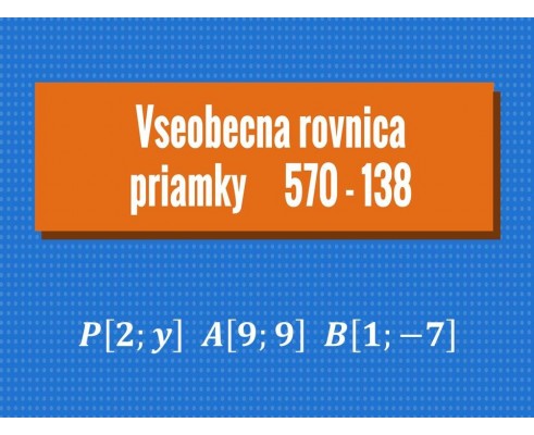 Všeobecná rovnica priamky