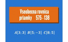 Všeobecná rovnica priamky