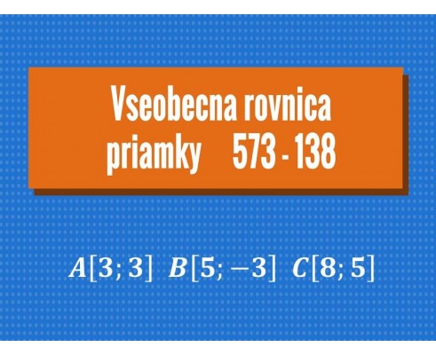 Všeobecná rovnica priamky